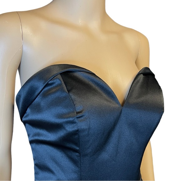 SORELLA VITA Black Satin Bridesmaid Dress Style 9242 - Picture 6 of 11